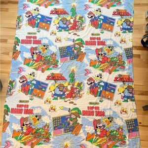 1988 Nintendo Colorful Super Mario and Zelda Quilt